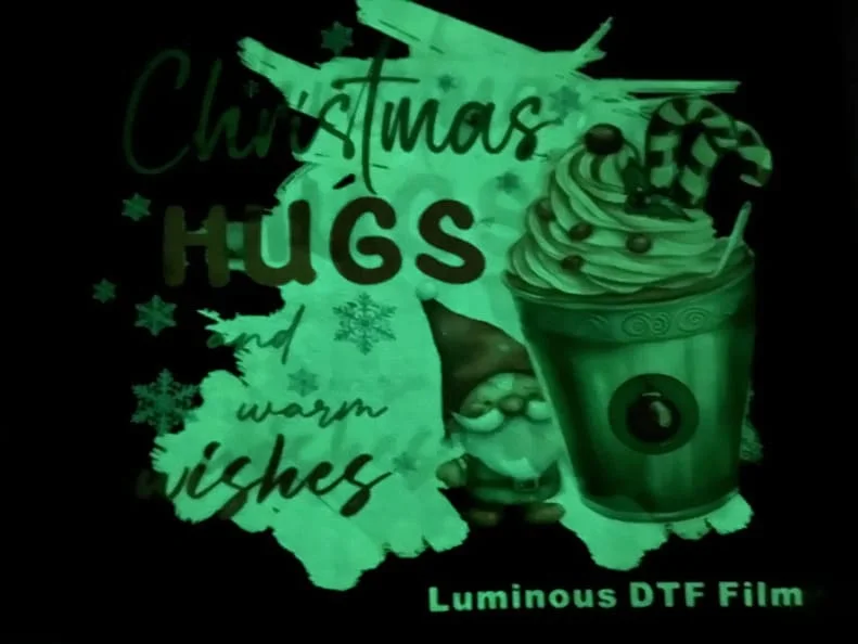 glow in dark dtf pet film