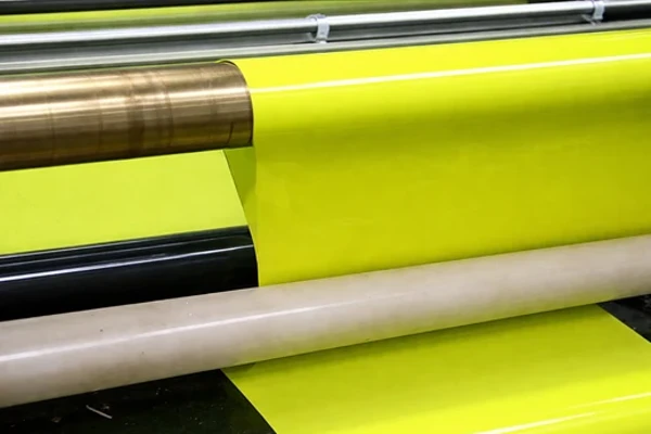 Coating application equipment in operation