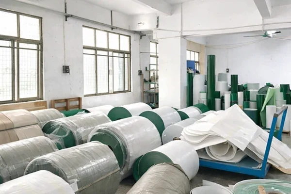 Substrate preparation station with film rolls